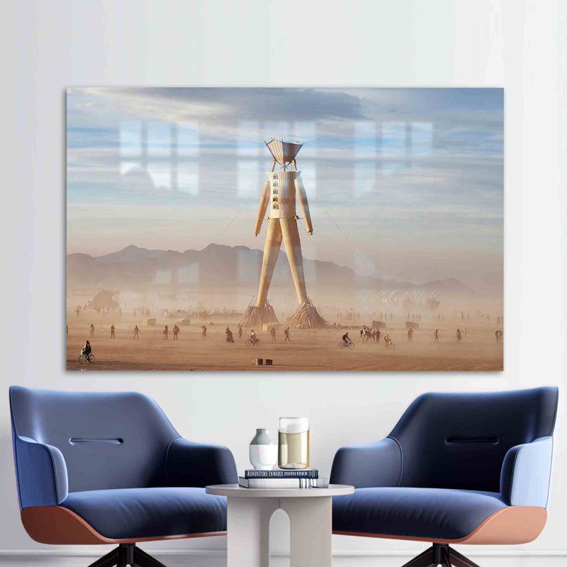 Statue abstraite d'art mural en verre pour la décoration murale représentant un homme brûlant inspiré de la sculpture, parfait comme élément de décoration