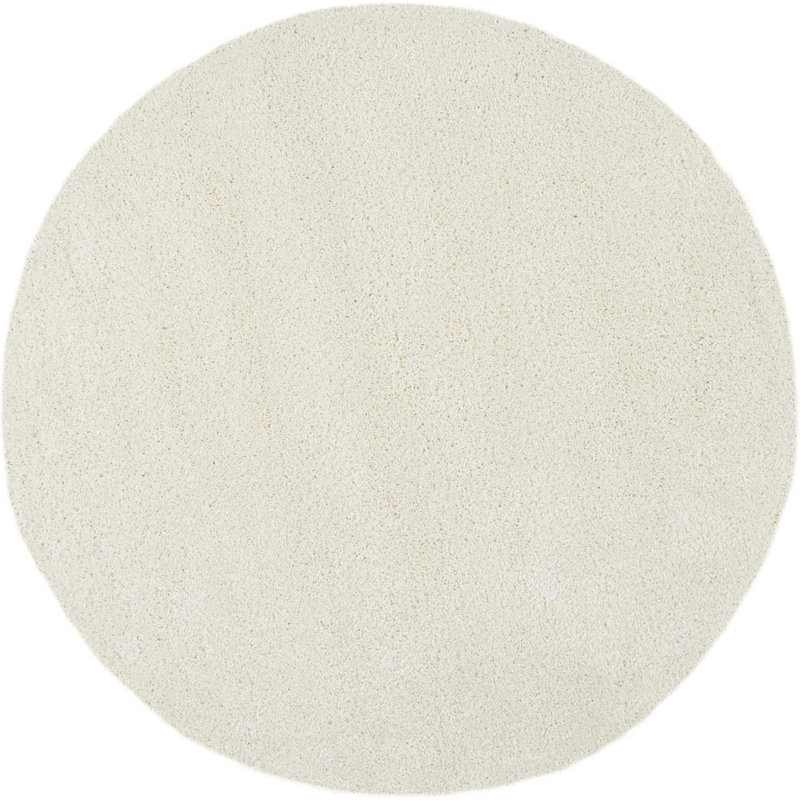 Tapis ivoire Sunny Shag, Rond 6 pi 7 po