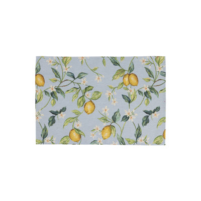 Tavola Lemons With White Flowers Placemats