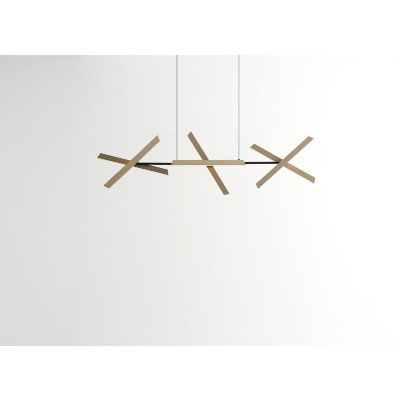 6 - Light Pendant, Champagne Gold