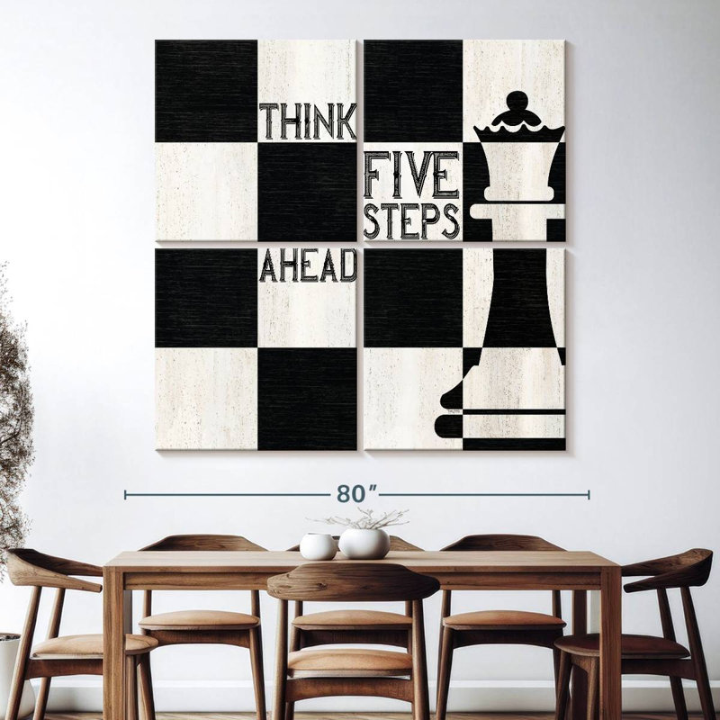 Chessboard Sentiment II - Cinq étapes, H 74 po x l 74 po