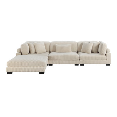 Larry 4-piece Modular Sectional Sofa With Ottoman