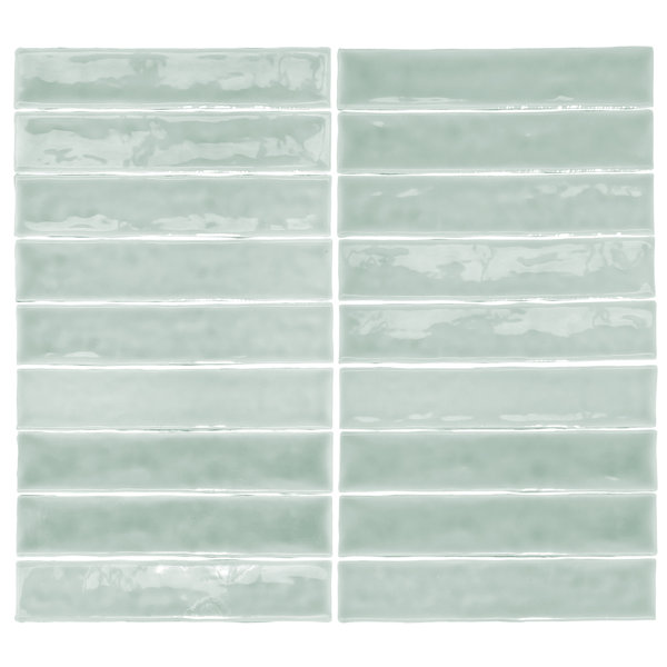 Watercolor 2" x 10" Glossy Ceramic Wall Tile