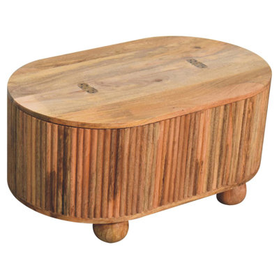 Mappsburg Solid Wood Lift Top Four Leg Coffee Table with Storage