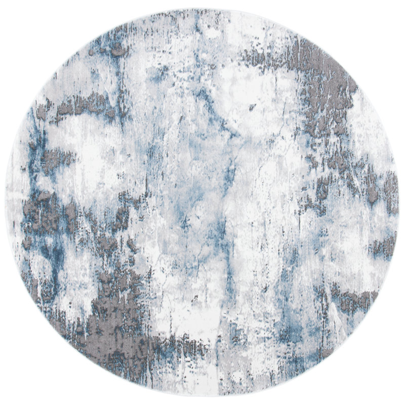 Tapis abstrait Dowdey Performance, Rond 6 pi 7 po