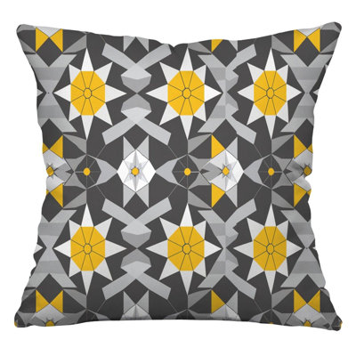 Kaleidoscope Throw Pillow, Pattern Cotton Twill Pillows