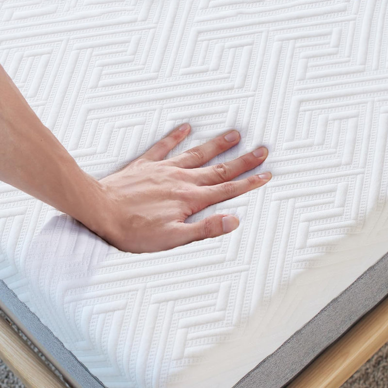 Matelas, mousse viscoélastique grise pour une nuit fraîche et soulagement de la pression, sensation de peluche moyenne avec isolant de mouvement