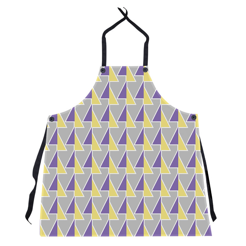 Tablier à flèches changeées, Mauve/jaune