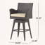 Tabouret de bar rotatif Modern