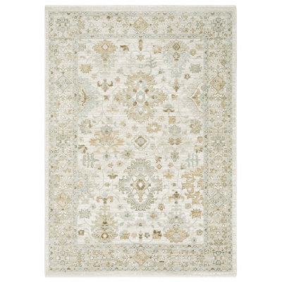 Tapis bleu pâle / beige Lainey