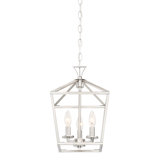 Hastings 3-Light Lantern Geometric Chandelier