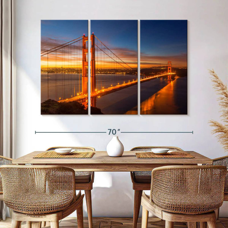 Lilie Lights Along Golden Gate Bridge, 24" H x 38" W