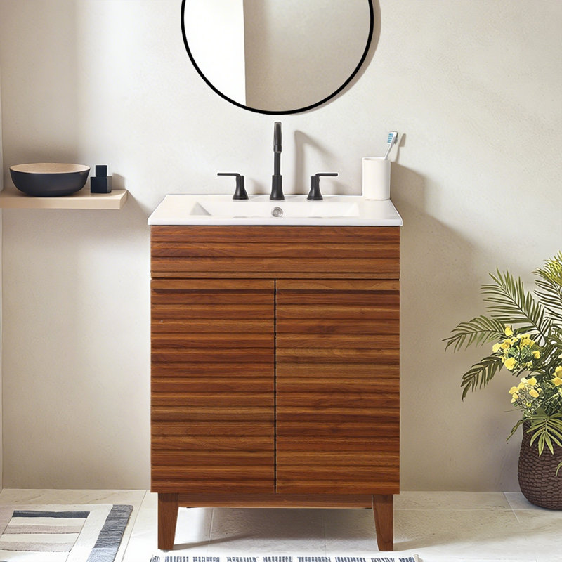 Ensemble de meuble-lavabo simple autoportant 24 po 24 po