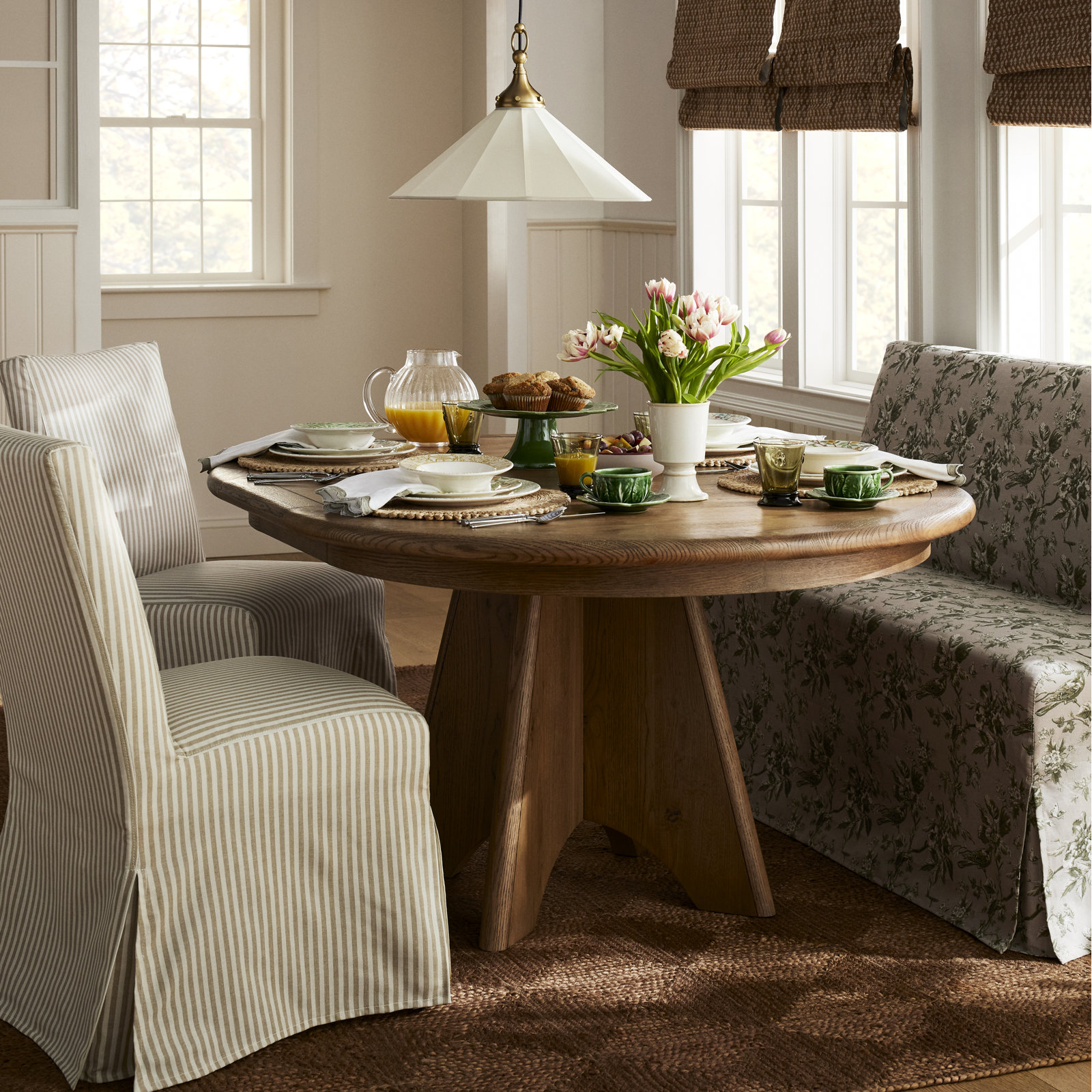 Cabbage Earthenware Scalloped Dinnerware Set