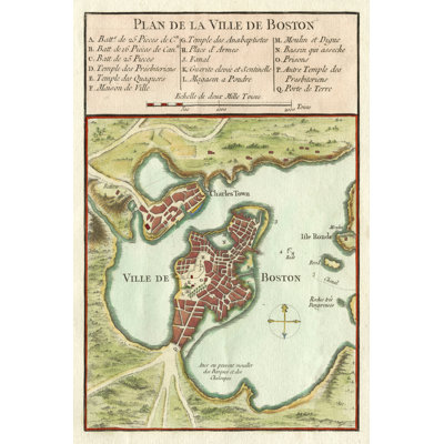 Petite Map Of The City Of Boston - Wrapped Canvas Print