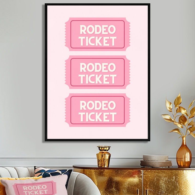 Rodeo billets en solde - Cowgirls, reproduction d'art murale, Toile avec cadre flottant noir, H 32 po x l 24 po x P 1 po