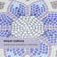 Calliste 60 cm Mosaic Garden Table Small Round Side Table Blue and White