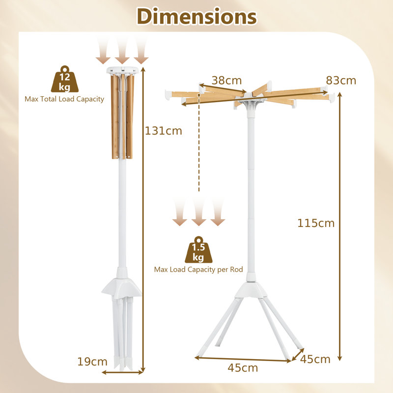 Foldable Freestanding Drying Rack