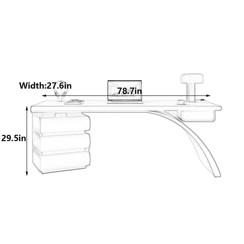 Quaylen, 29.5" H x 78.7" W x 27.6" D