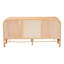Armoire de rangement bohémienne en rotin naturel à 2 portes - entièrement assemblée