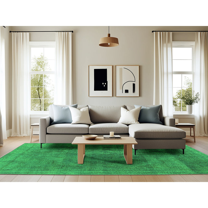 Estis Washable Oriental Indoor Rug, Rectangle 6' x 9'