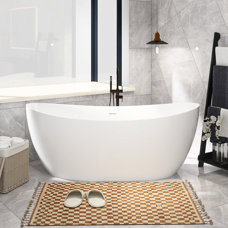 69'' x 32.68'' Soaking Acrylic Bathtub