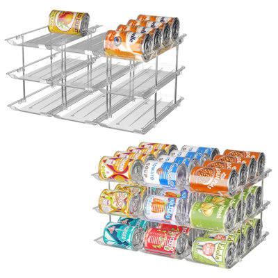 Can Organizer For Pantry, 6 Sets 3Tiers Can Storage Organizer Pantry, Soda Can Organizer For Fridge 72 Cans Rack Automatic Rolling Stackable Canned Fo