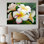 «White and Yellow Blossoming Plumeria V», reproduction sur toile