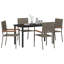 5 Piece Garden Dining Set Poly Rattan-301119003