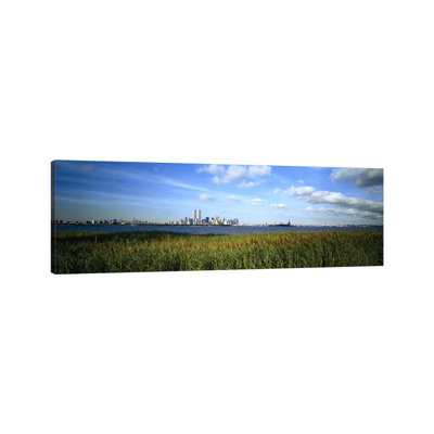 Buildings At The Waterfront, New Jersey, New York City, New York State, USA - Wrapped Canvas Panoramic Print