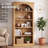 Solid Wood 5-Shelf Arched Bookcase