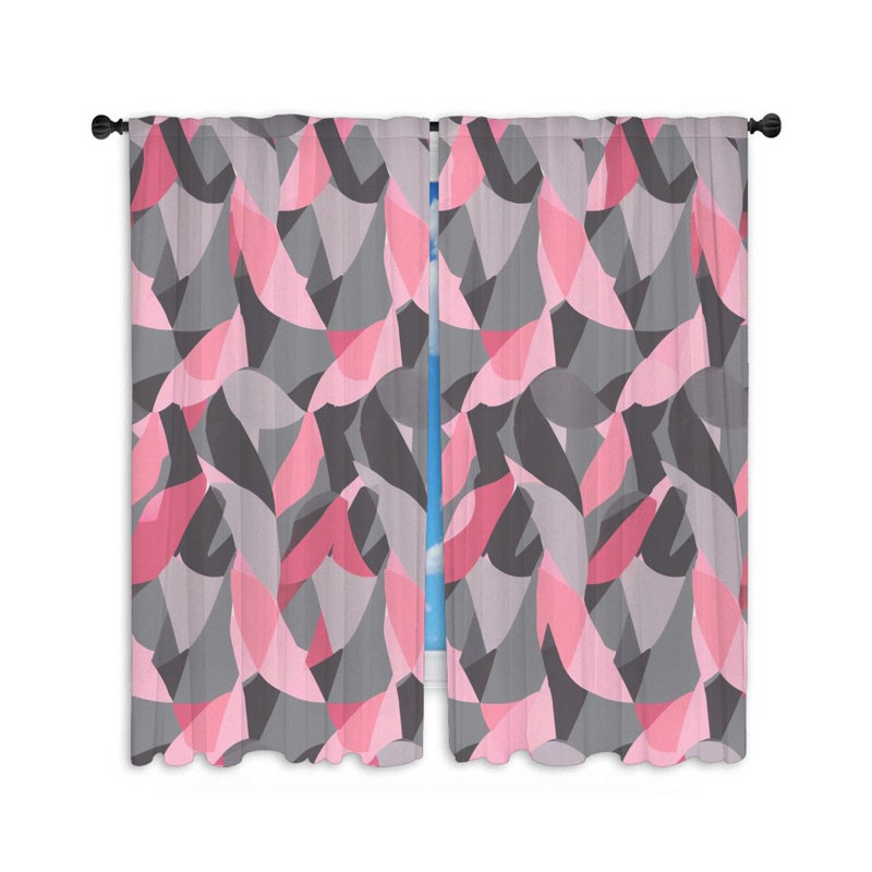 Paire de rideaux obscurcissant en polyester, L 20 po x L 63 po