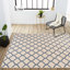 Tapis d'intérieur / extérieur beige / bleu marine Arabesque Ogee-447537835