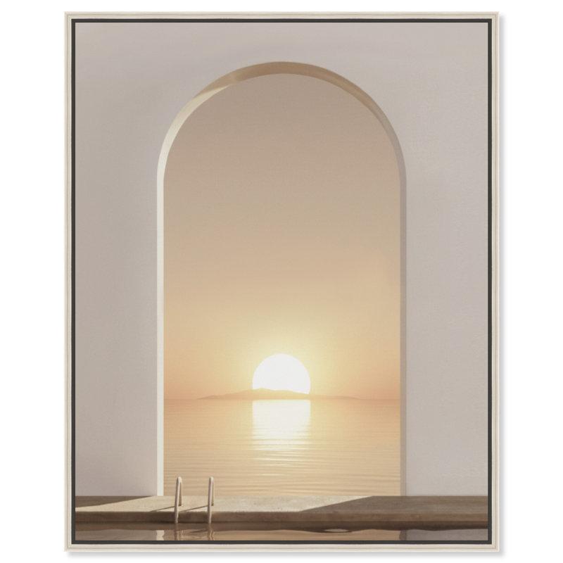 Sunset Warmth Print by Oliver Gal, 21"H x 25"W, Silver Floater Frame