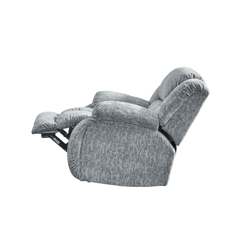Fauteuil inclinable manuel oscillant standard de 42 po de largeur Maegen, 100 % polyester gris
