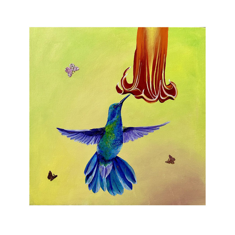 Colibri | Acrylique sur toile | Par Anjali Aggarwal