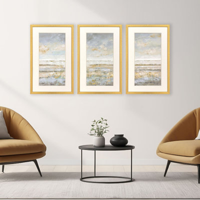 «Sea Horizon», ensemble de 3 encadrées