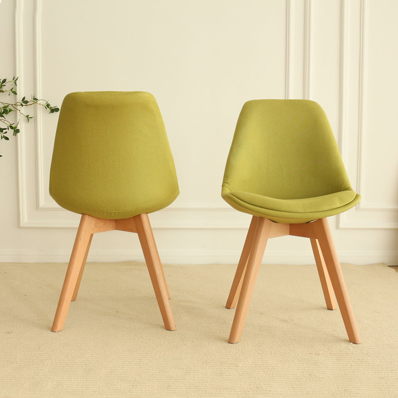 Jaycelyn 19'' H Linen Upholstered Side Chair, Green