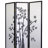 70 Inch Tall 3-Panel Bamboo Room Divider Screen, Black Finish | Gift Idea
