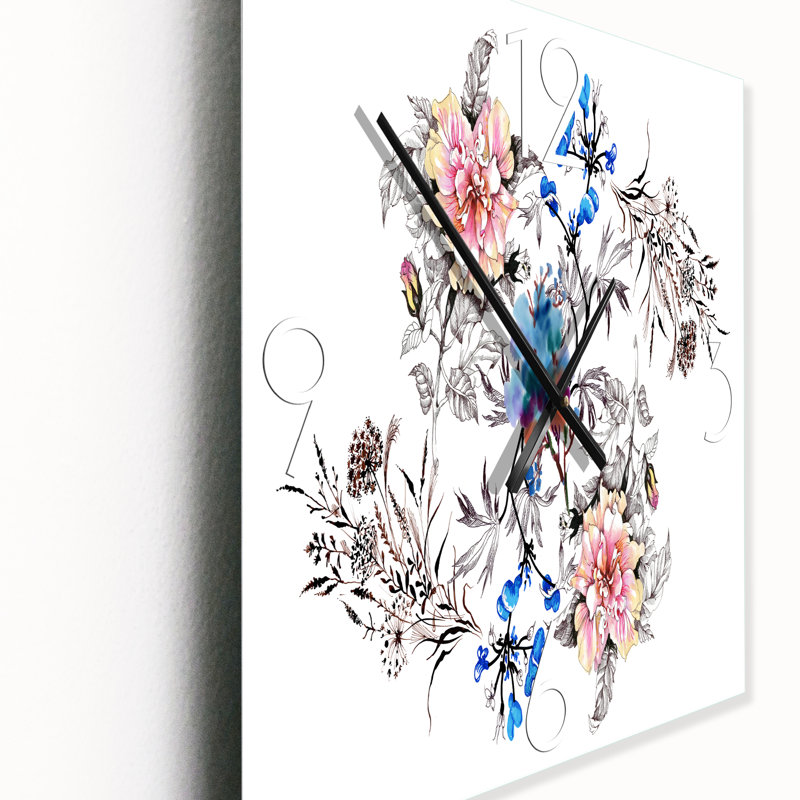 Horloge murale Wildflowers, Grand