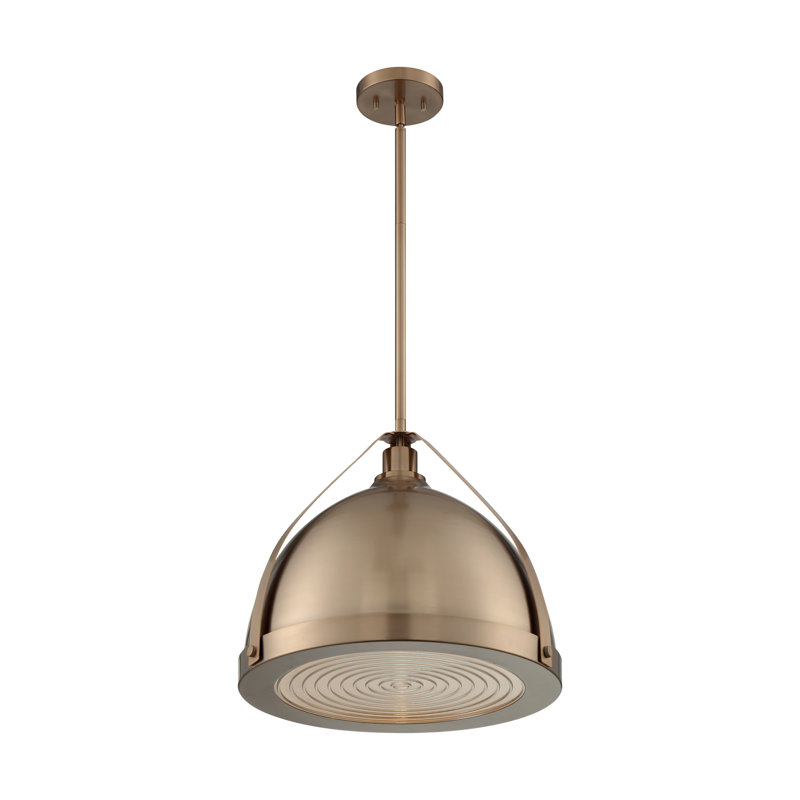 Ebru 1 - Light Unique/Statement Pendant, Burnished Brass, 15.38" H x 17.63" W x 17.63" D