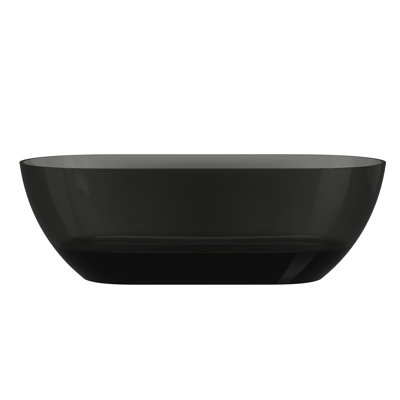 Marfa 69'' x 30'' Runway Semi Transparent Resin Freestanding Soaking Bathtub