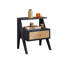 Mina Solid Wood & Rattan Bedside Cabinet-458213993