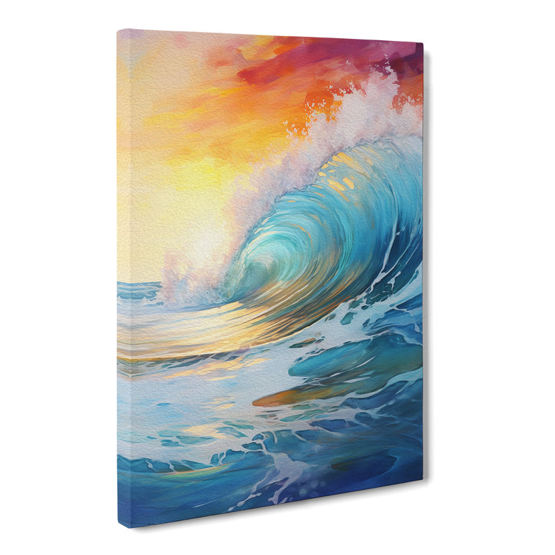 Ocean Modern Art No.3 - No Frame Print, 76cm H x 50cm W x 3cm D