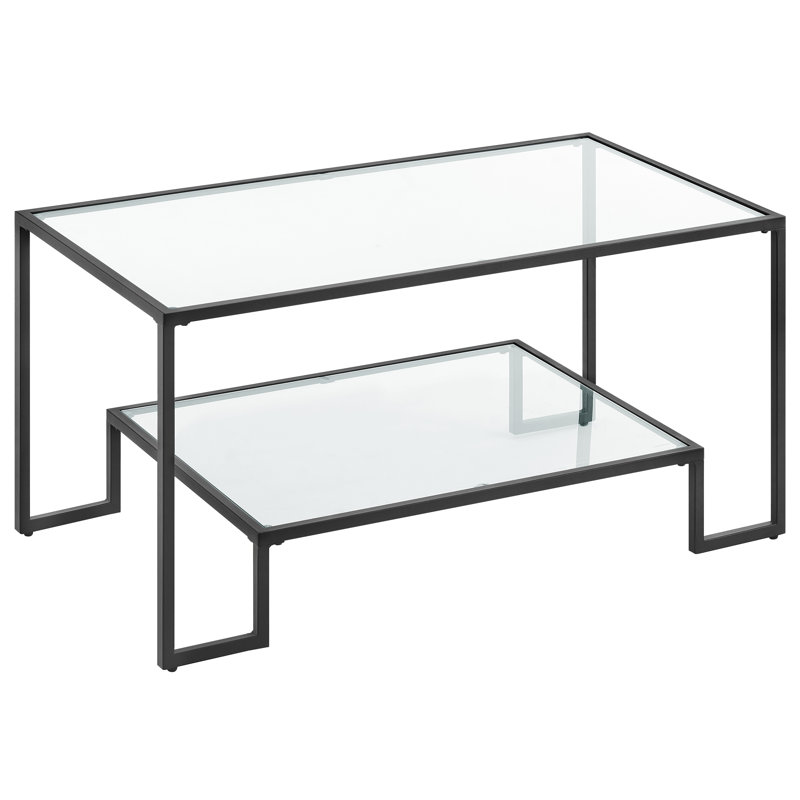 Gus Frame Coffee Table with Storage, Black