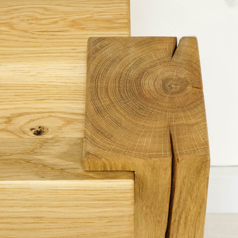 Jullian 55cm W Solid Wood Bedside Table