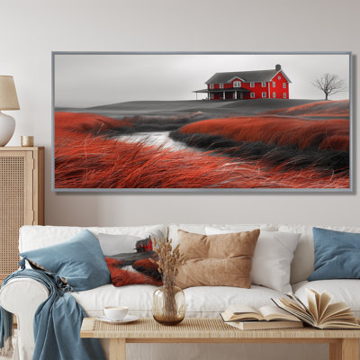 Red Grey Autumn Country Home Charm I - Barn Wall Art