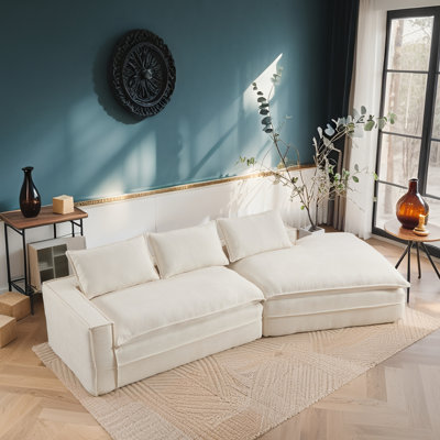 Boneless 133.9" Pure Sponge Soft Seat Sofa