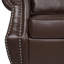 Futon 3 places en similicuir, design contemporain, détails cloutés, canapé 3 places en bouleau, style,-993986703