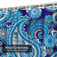 Rideau de douche traditionnel asiatique à motif cachemire bleu avec 12 crochets-794770750